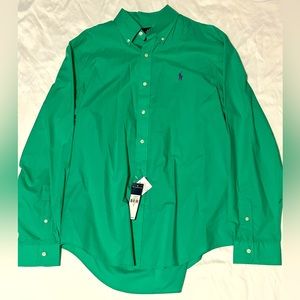 Men's Ralph Lauren Collared shirt, size L (Green)